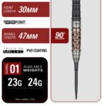 Target Cathy Leung Charis G6 Swiss Point Steel Tip Darts - 24gm - Image 5