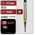 Target Black Marque Enzo Soft Tip Darts - 18gm - Image 5