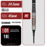 Target Cathy Leung Charis G6 Soft Tip Darts - 18.5gm - Image 5