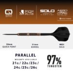 Harrows Wolfram Trinity Quick Point Steel Tip Darts - 25gm - Image 4